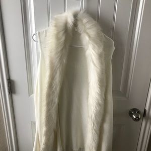 Origami by Vivien brand Faux Fur Collar Vest